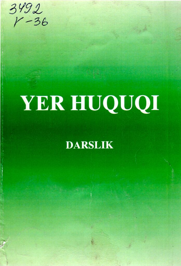 Yer huquqi. 2008.
