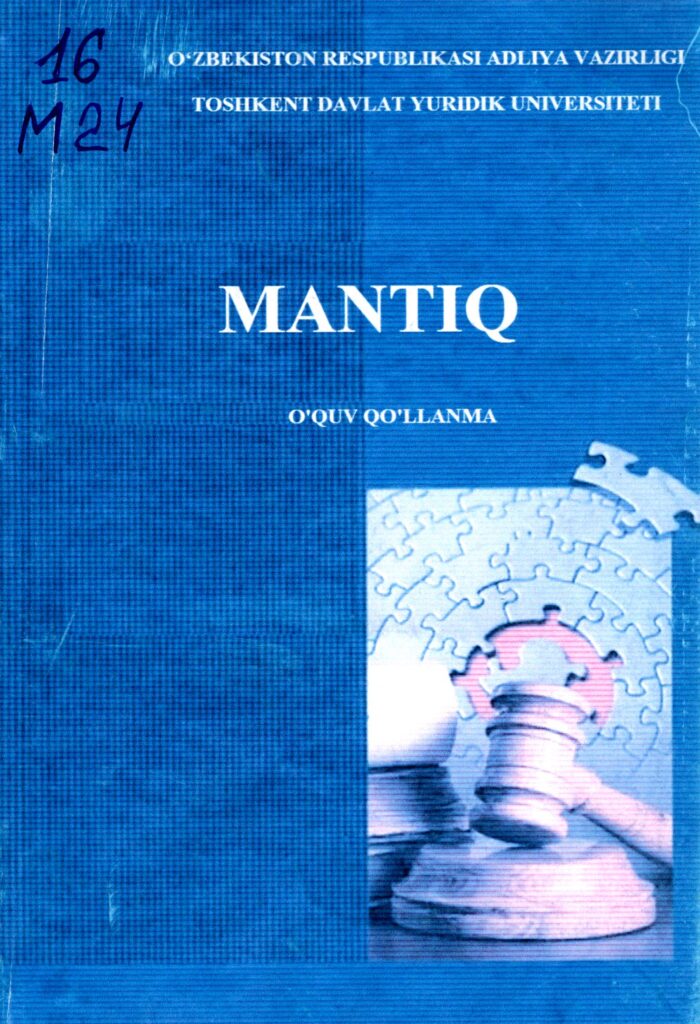 Mantiq. Abduraxmanov U. 2018.
