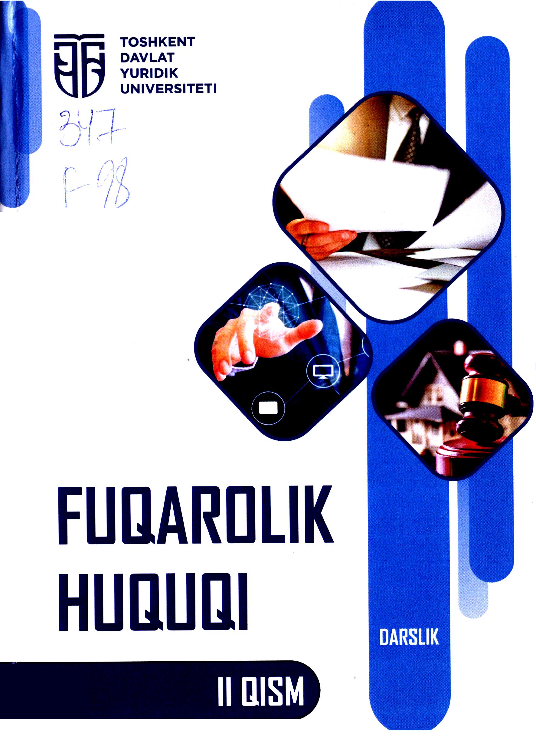 Fuqarolik huquqi II qism. 2023