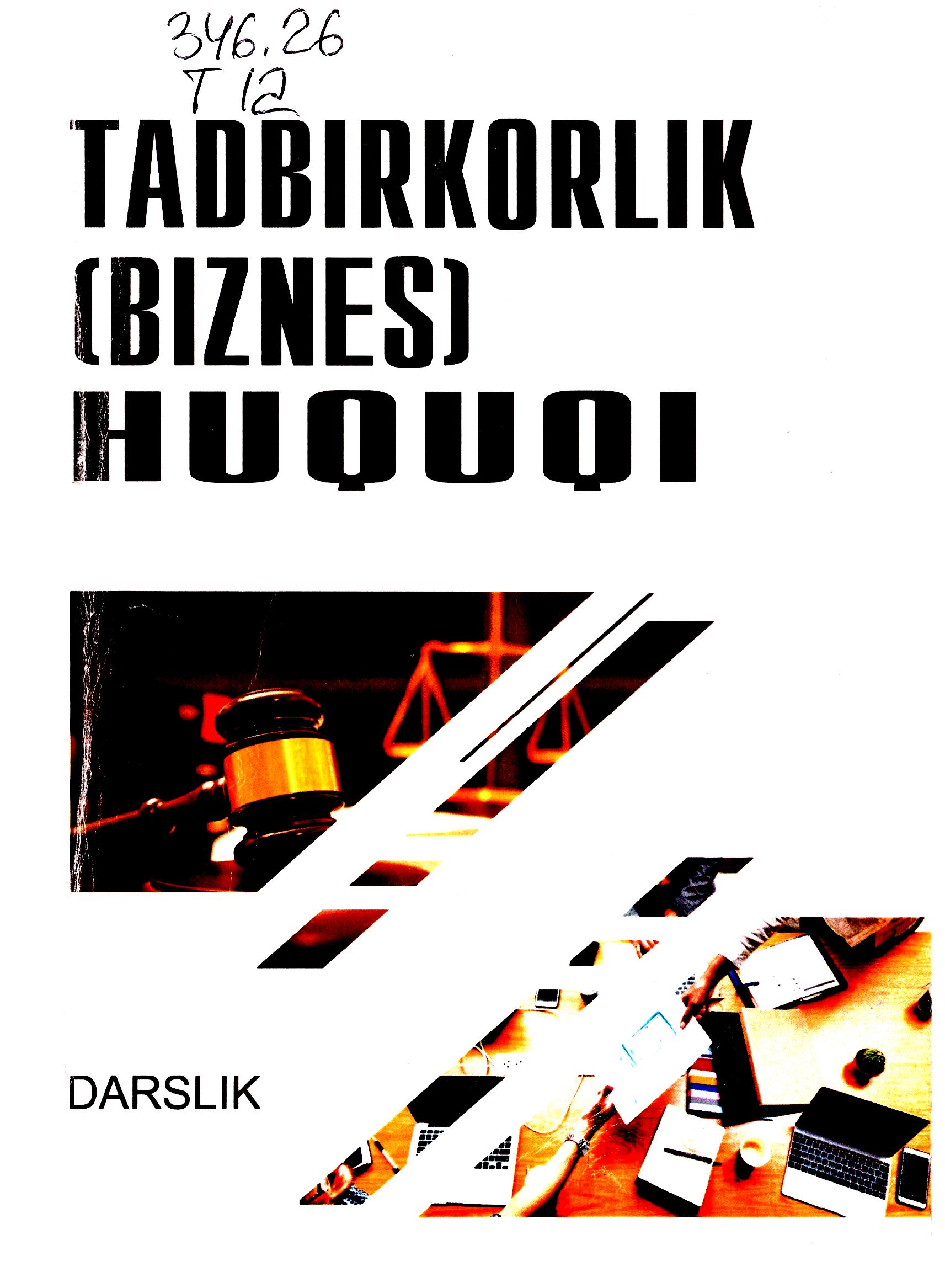 Tadbirkorlik(biznes) huquqi.2019