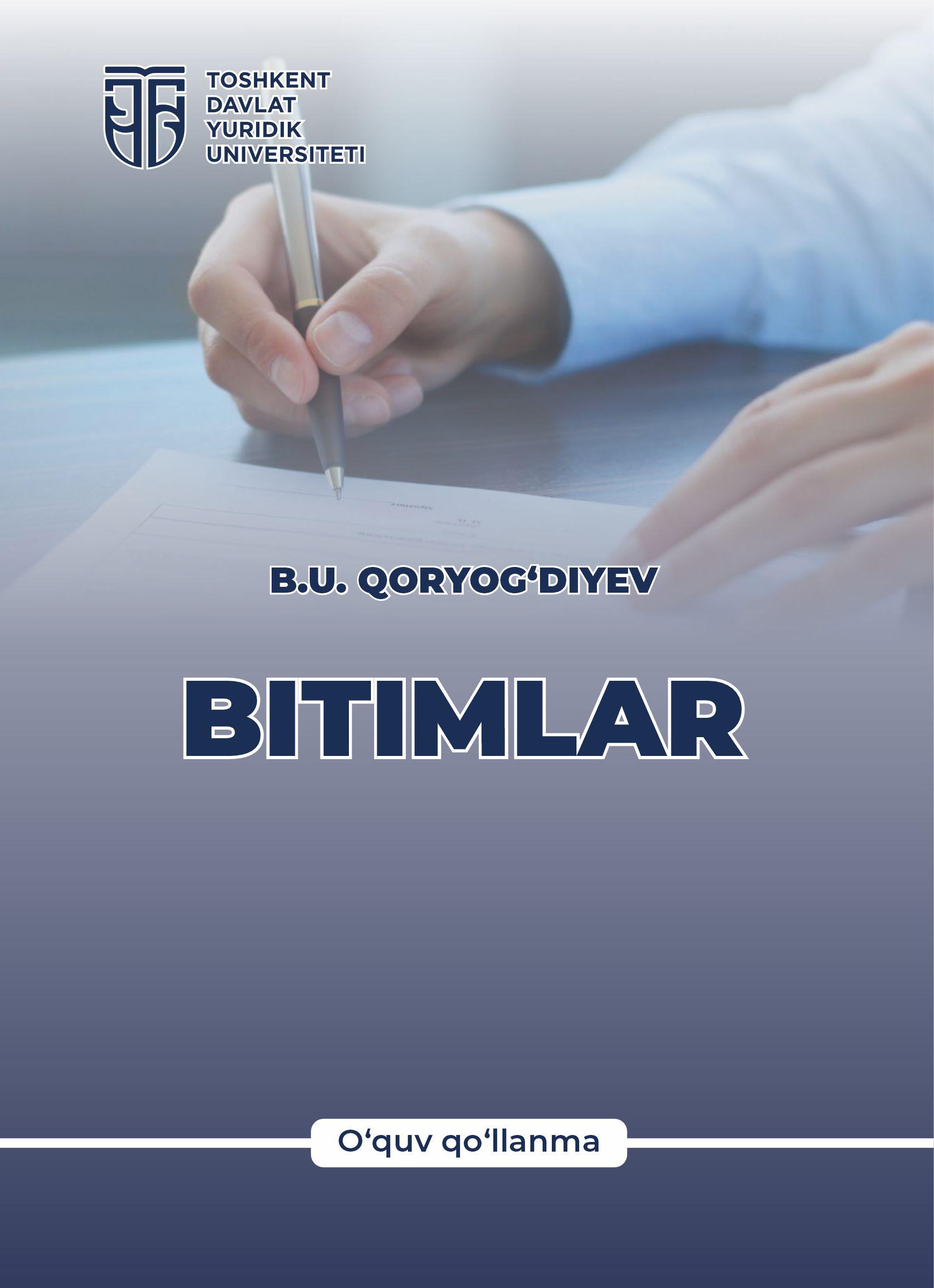 Bitimlar. Qoryog'diyev B, 2024