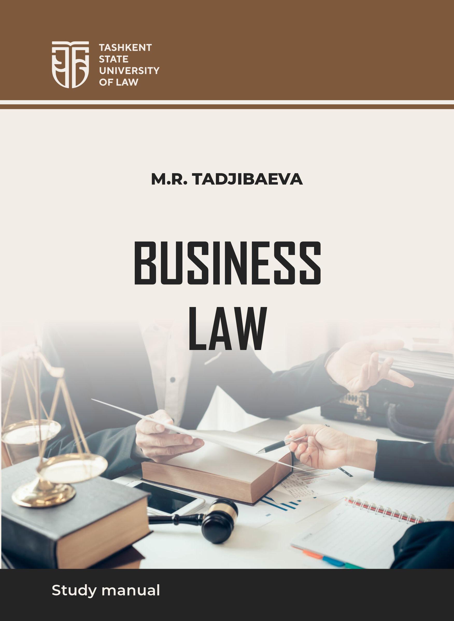 Business law. Tadjibayeva M. 2024